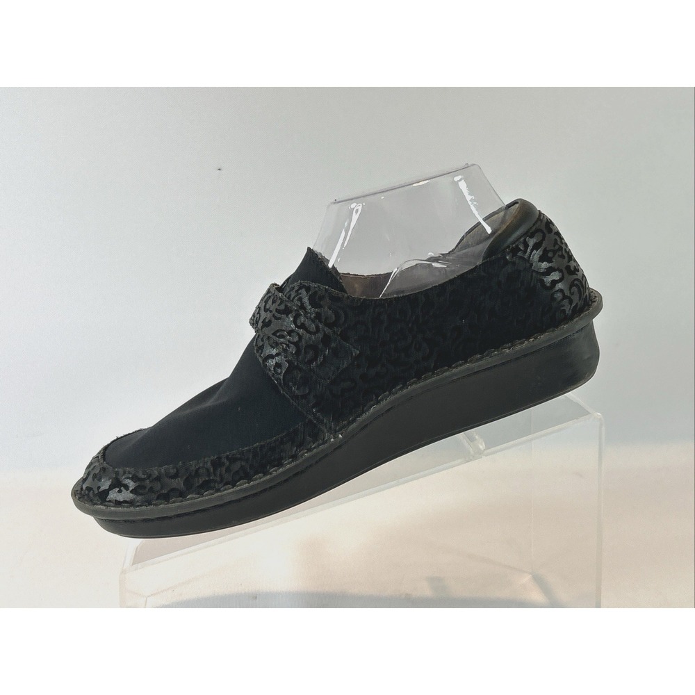 Alegria Brenna Aristoclass Women's Sz 38EU 7.5US Black Floral Comfort Clogs - Picture 2 of 13